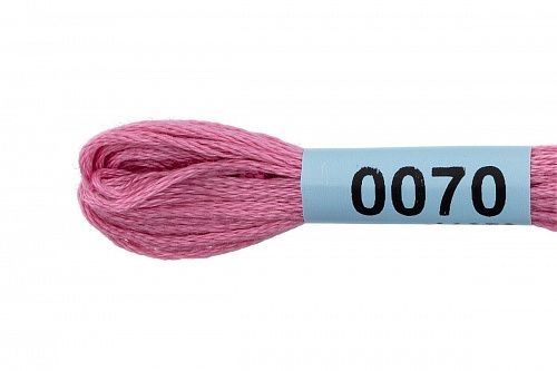 Нитки для вышивания Gamma мулине 8 м 0070 розовый